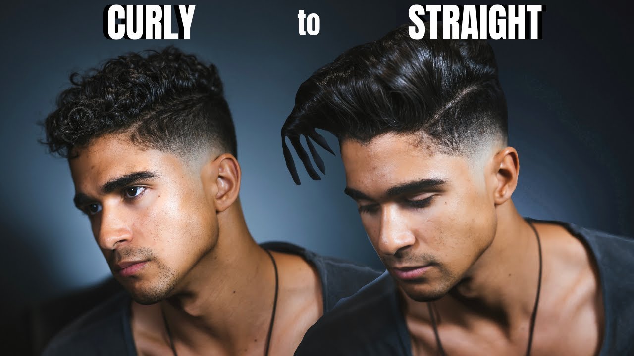 How to Get the Benjamin Seda Hairstyle (Tutorial) | How to Go from Curly to Straight Hair