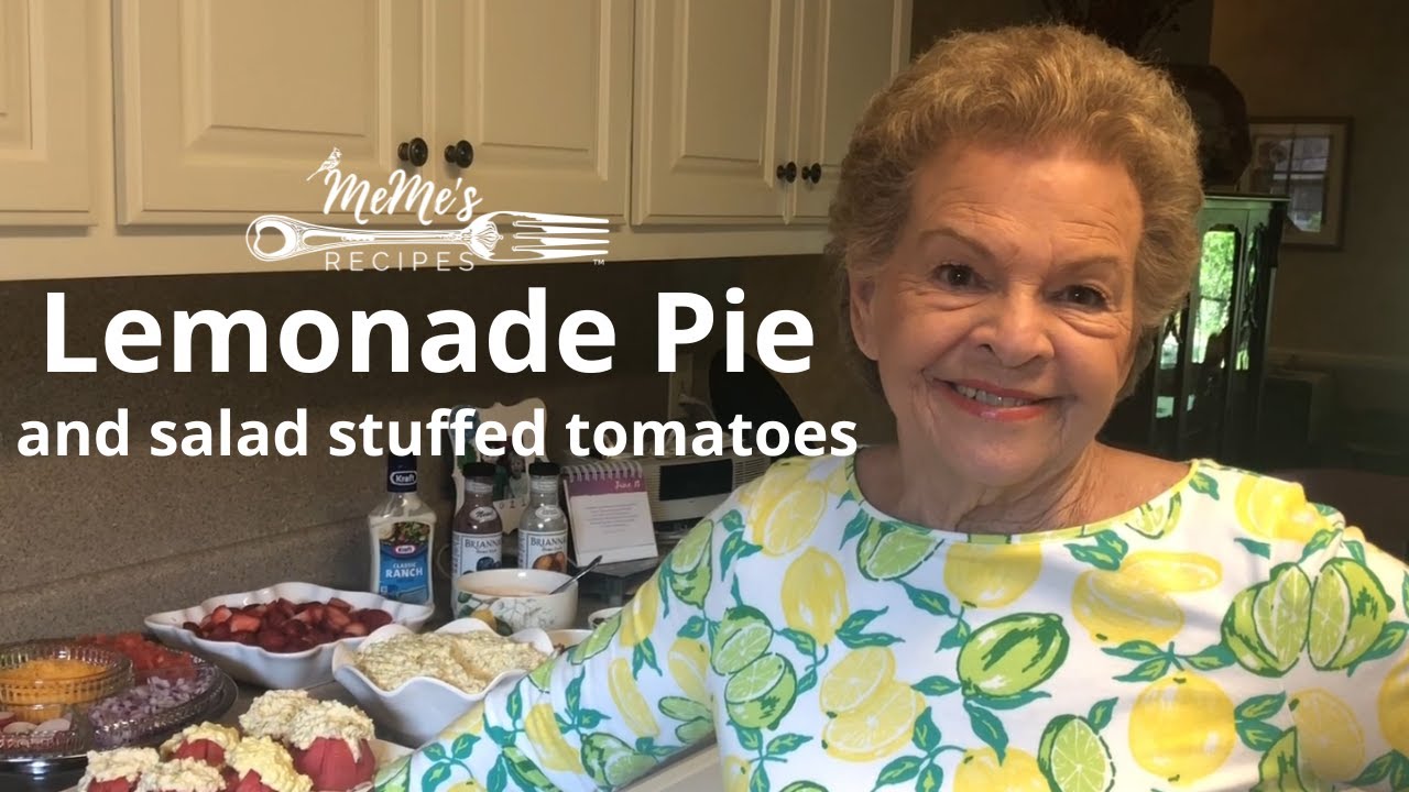 MeMe's Recipes | Lemonade Pie and  also Salad Stuffed Tomatoes
