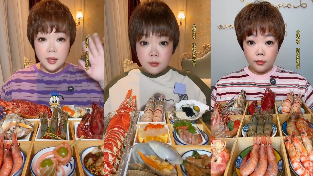 Asmrfood : Eating big Shrimp 🦐🍤🦐 { seafood 🦞🦞🦞🍢} #mukbang #seafood #crab #salmon