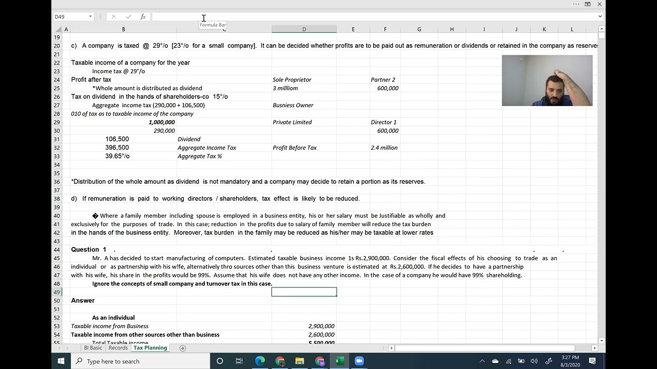 Income Tax Return Filing Course Pakistan ｜ Meeting 8 ｜ Mirchawala Hub of Accountancy