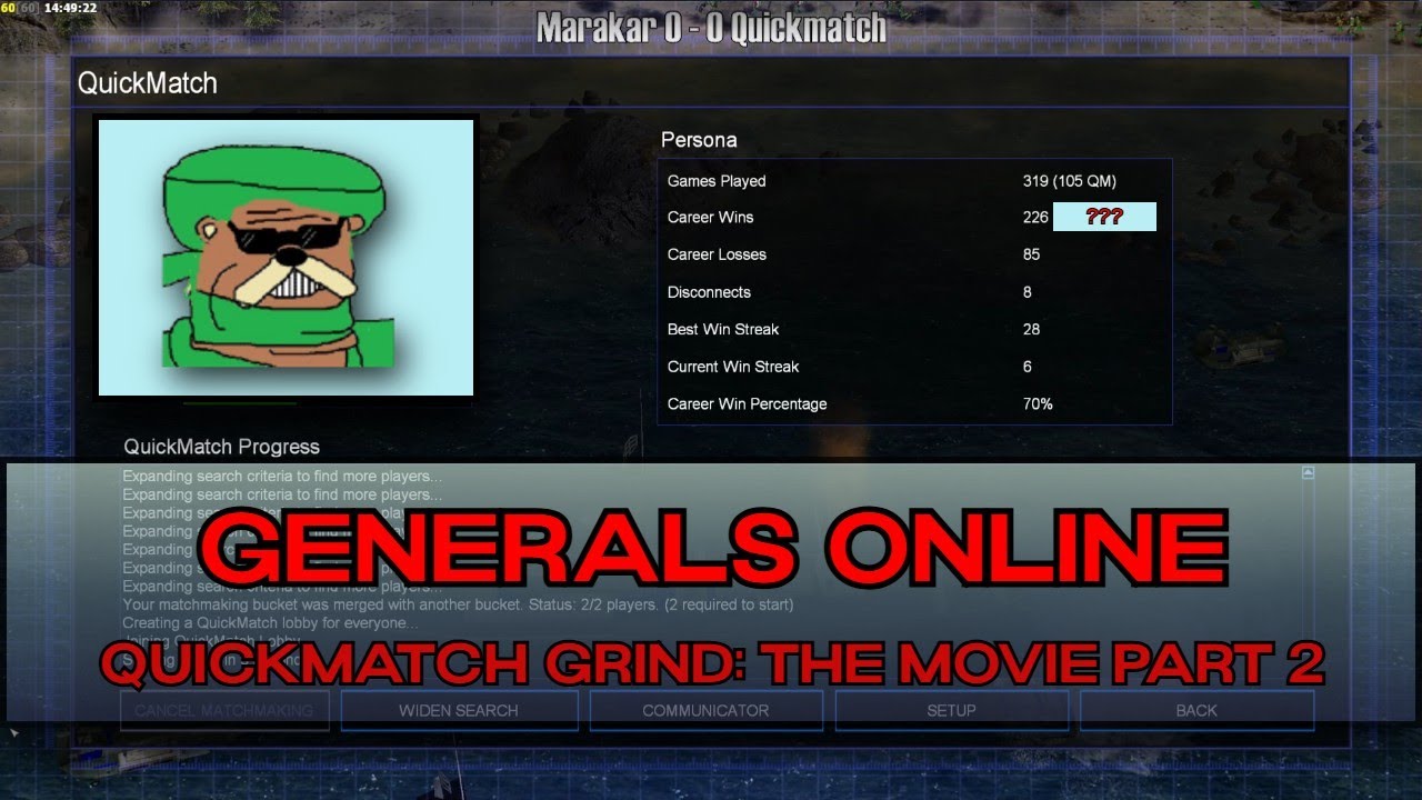 3 hours of C&C Generals Zero Hour quickmatch to chill to