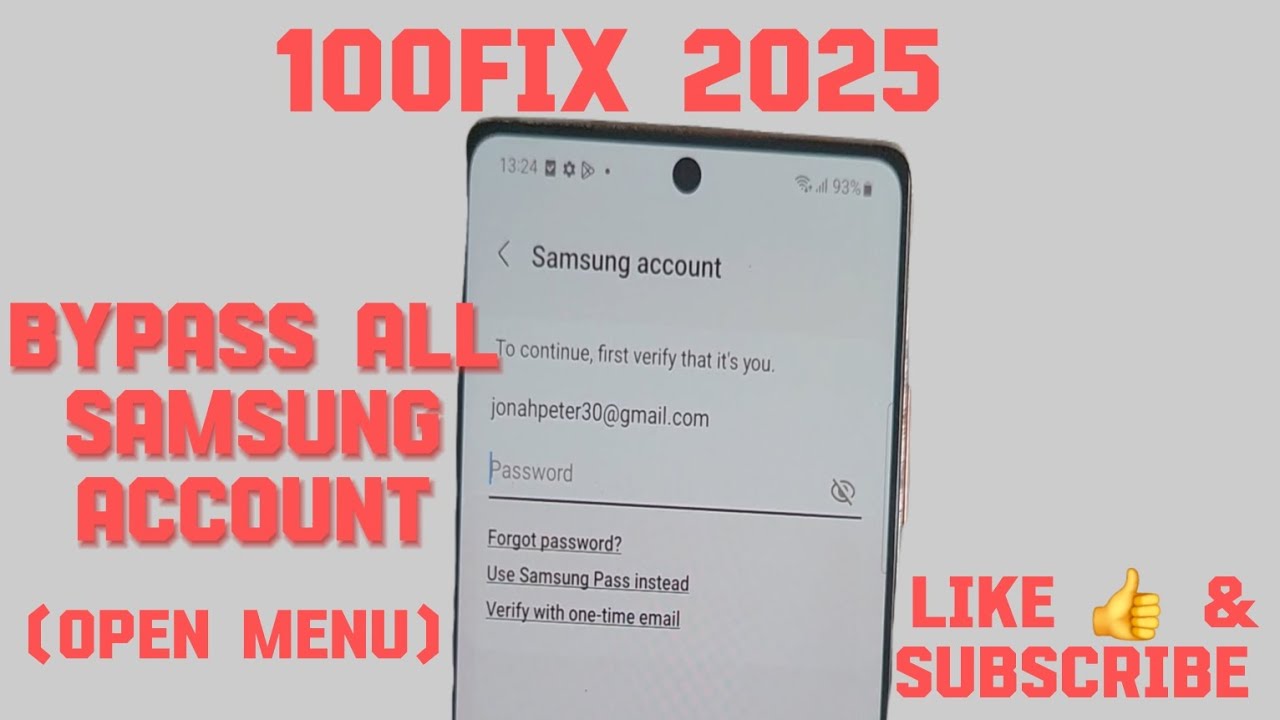 Bypass All Samsung Account Free (Open Menu) Simle Steps!!!