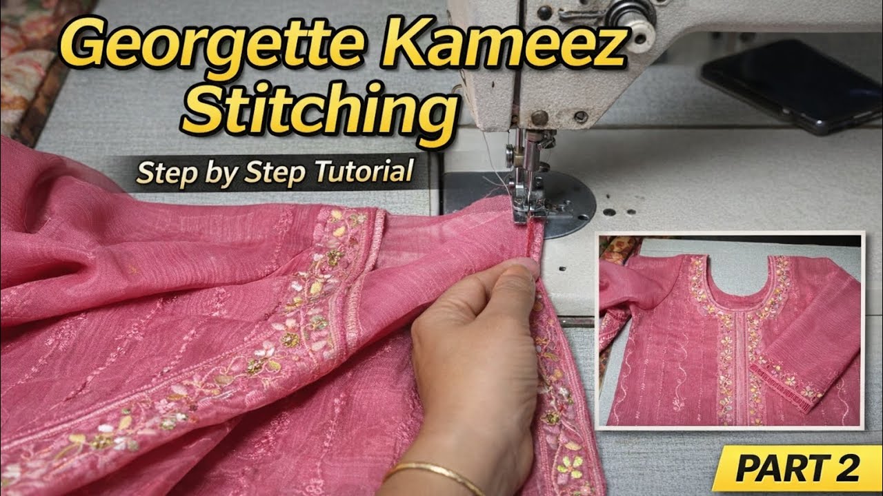 কামিজ সেলাই ধাপে ধাপে | Georgette Kameez Stitching Tutorial Bangla | Part 2
