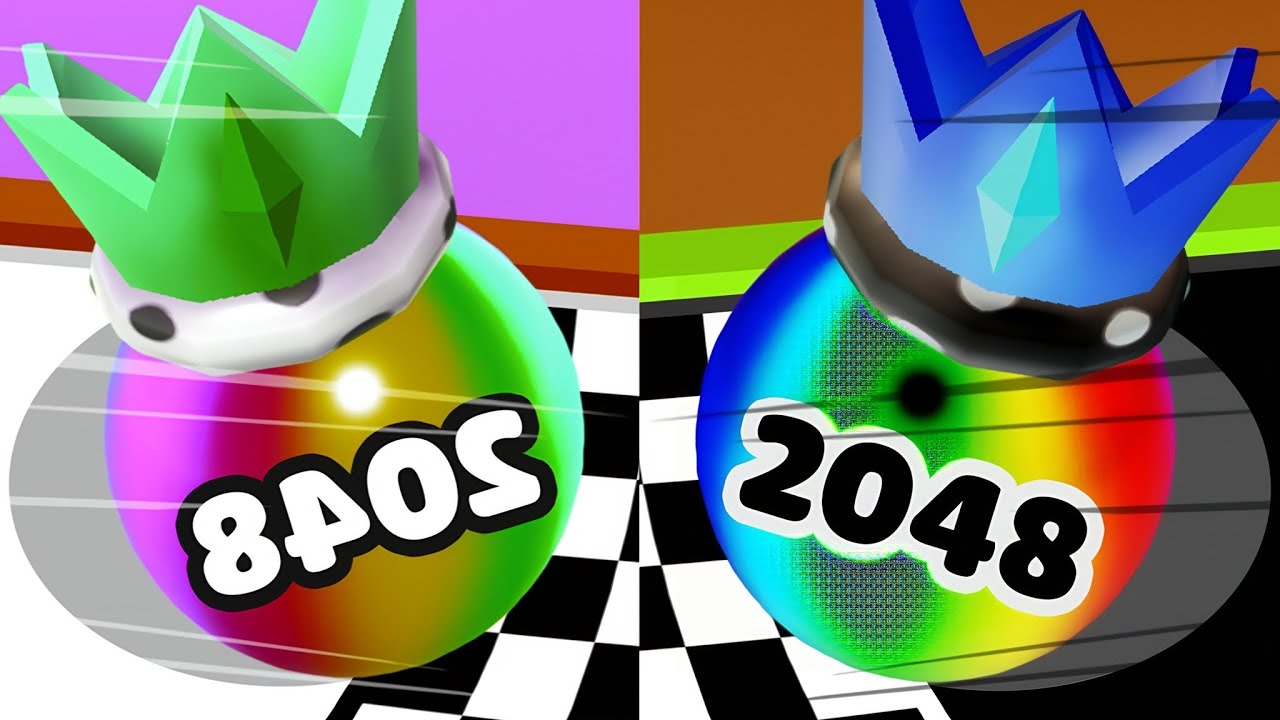⚽⚽ Ball Merge 2048 🆚 Reverse Ball Run 🏀 New Update Walkthrough 😱 Speed fun Gameplay ( part : 205 )