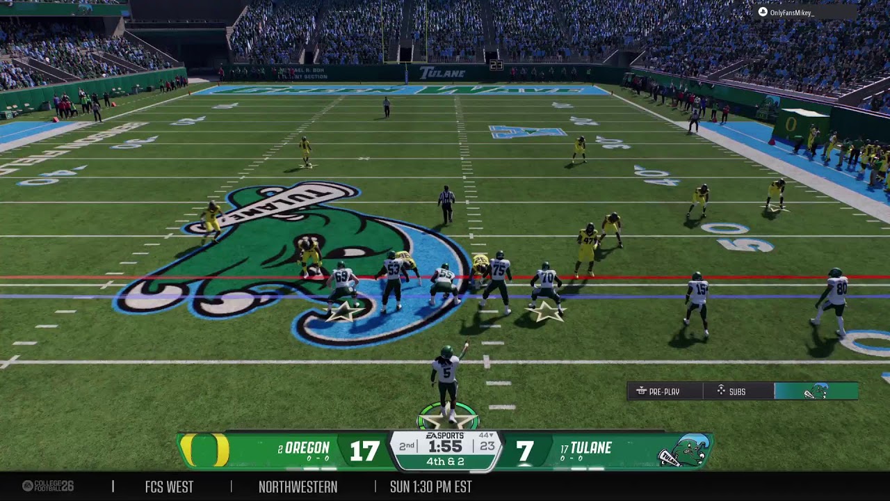 Bedrock Dynasty: (17) Tulane vs (2) Oregon