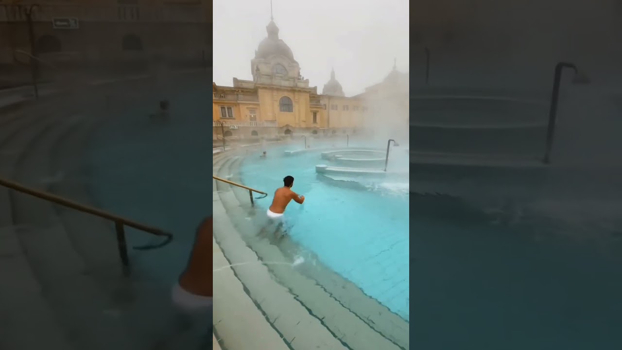 INACREDIT&Aacute;VEL essa piscina de &aacute;guas termais #budapest #viajar #shortsbrasil #paraiso #viagem
