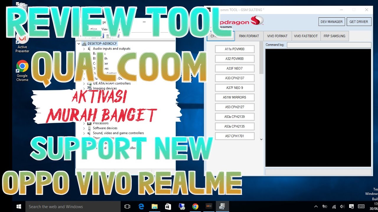 Reset sandi vivo v17/v19 via tool Qualcoom Gsm Sulteng  ||  Review Tool Qualcoom GSM SULTENG Terbaru