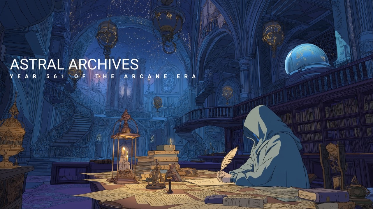 Studying in the Astral Archives | 1 Hour Fantasy Music and Ambience