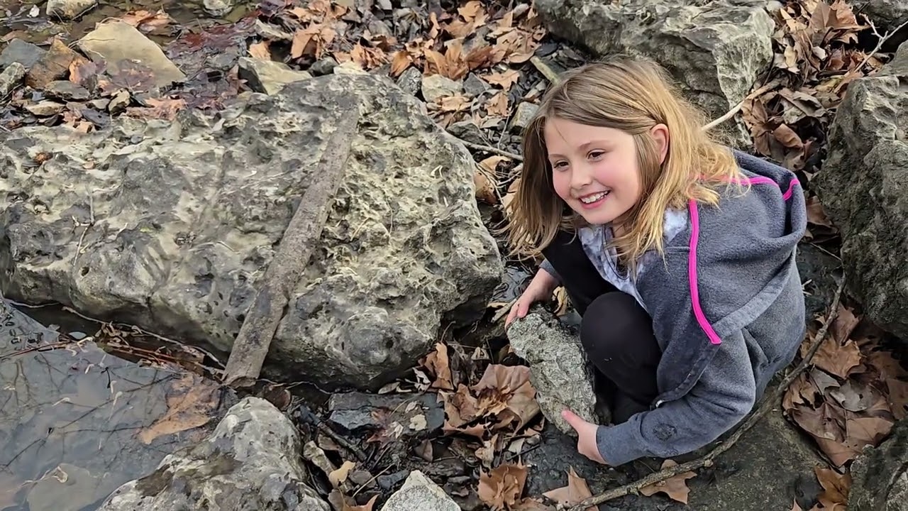 Charleigh Smashes Ice at the Creek! 