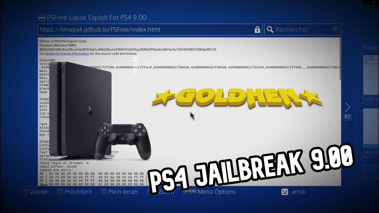 PS4 Jailbreak WEBKIT no usb need (9.00 or lower)