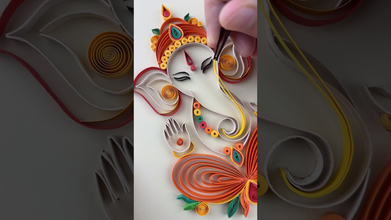 Happy Ganesh Chaturthi! 🌺✨ #quilling #ganesh #art