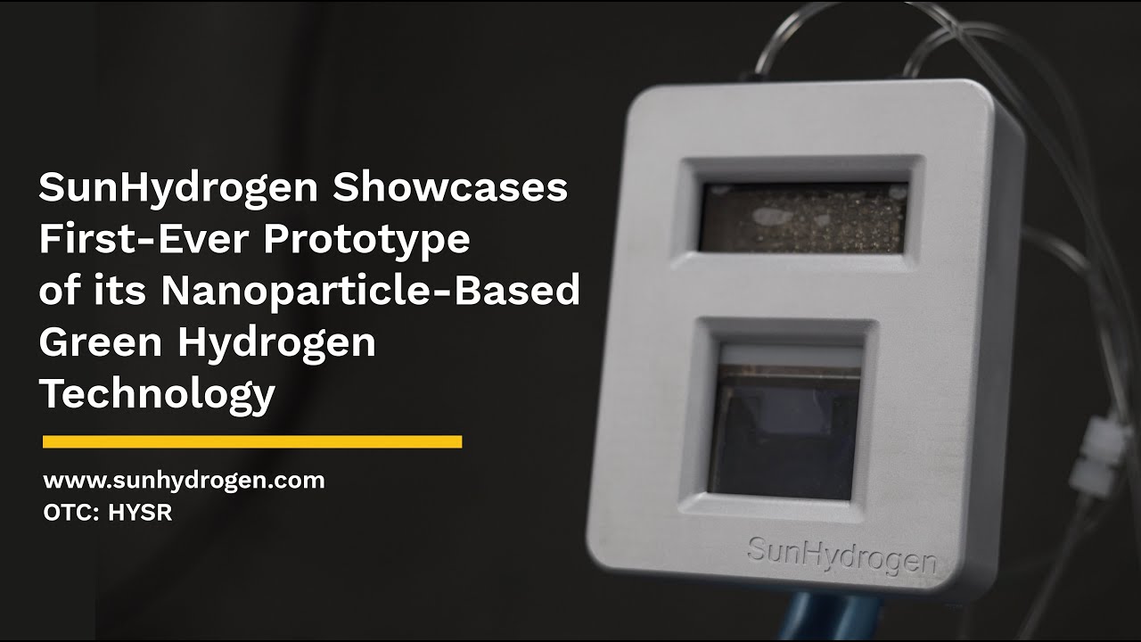 SunHydrogen Showcases First-Ever Prototype of its Nanoparticle-Based Green Hydrogen Technology