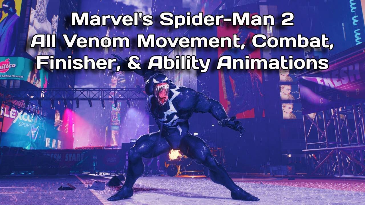 Marvel's Spider-Man 2 All Venom Animations (Movement, Attacks, Finishers, & Abilities)
