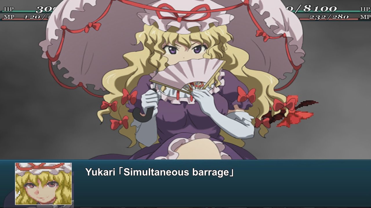 [ENG Sub]Fantasy Maiden Wars - Yukari Yakumo Attacks | 幻想少女大戦 - 八雲 紫 全武装