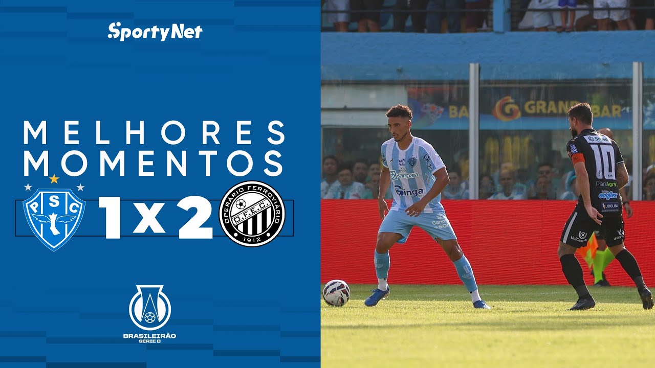 DERROTA AMARGA DE VIRADA; FANTASMA SOBE - Paysandu 1 x 2 Oper&aacute;rio-PR - Melhores Momentos - S&eacute;rie B
