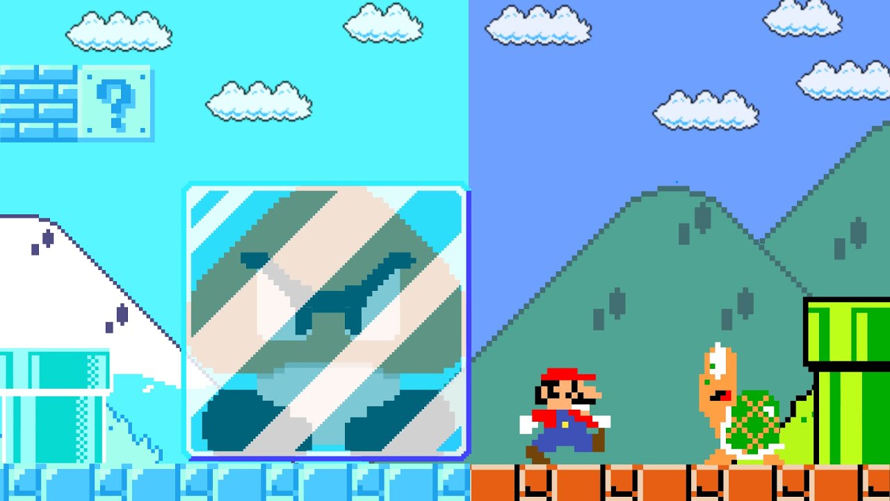 Mr. Mario: Everywhere Mario goes, the world turns to ice.