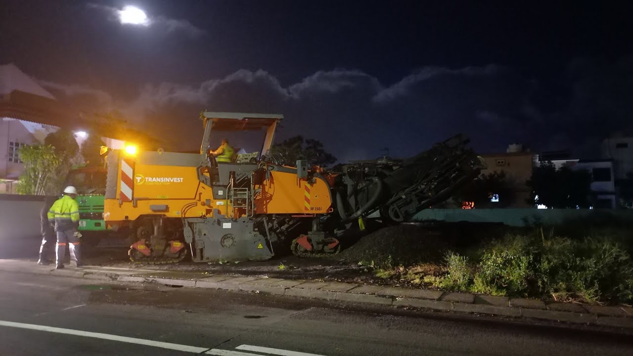 Road resurfacing by Transinvest at Vacoas (Mauritius)