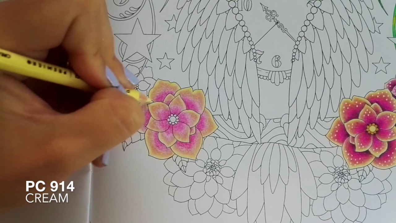 How to colour a flower | Prismacolor Pencils | Beginners colouring tutorial | Doodles from The Den