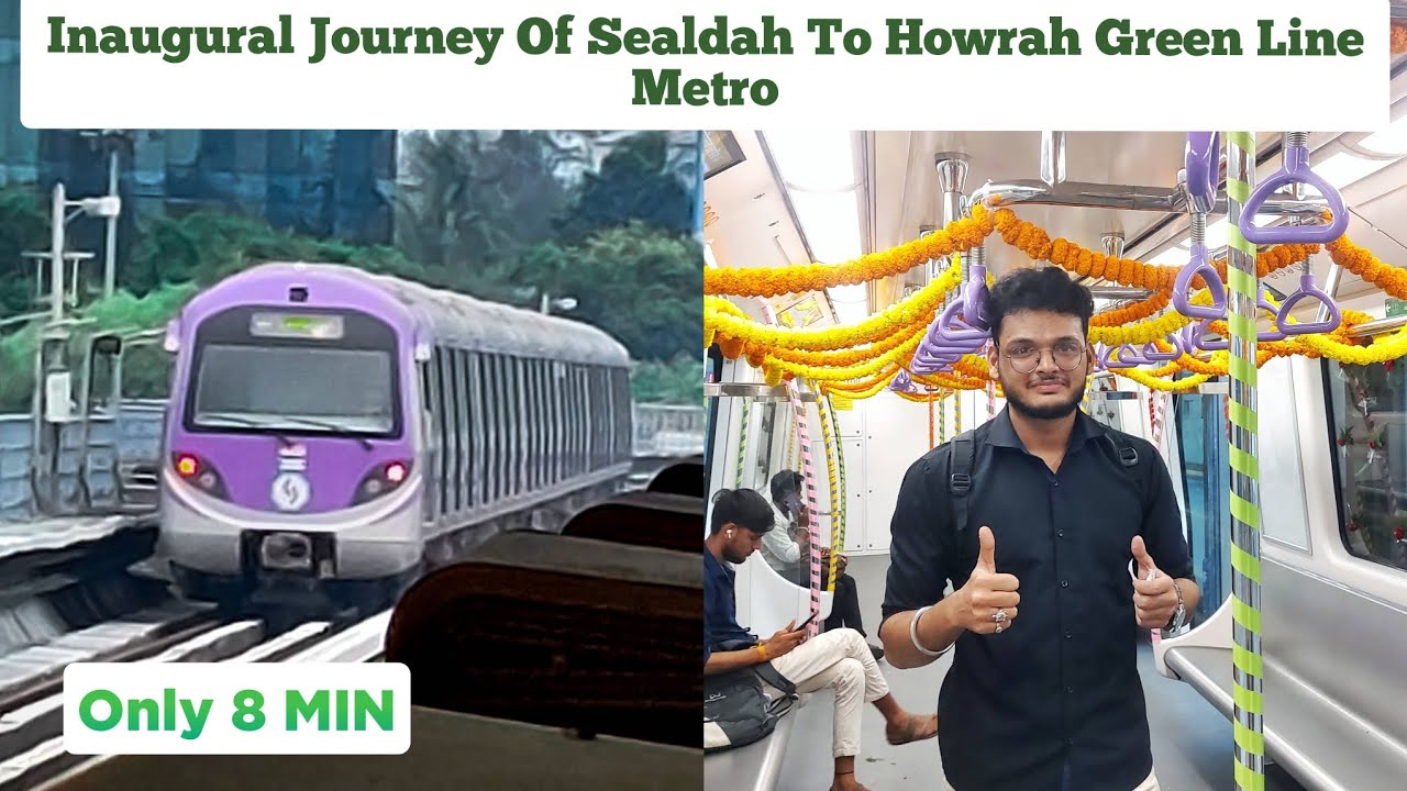 Inaugural Journey Of Saltlake Sector V To Howrah Maidan East West Metro *Kolkata Green Line Metro*