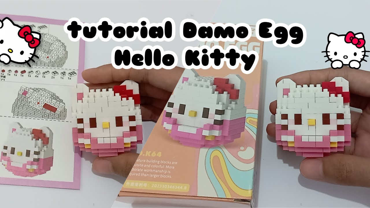 tutorial Damo Egg Hello Kitty 🐱🩷 | No.K64 | building blocks | mini lego