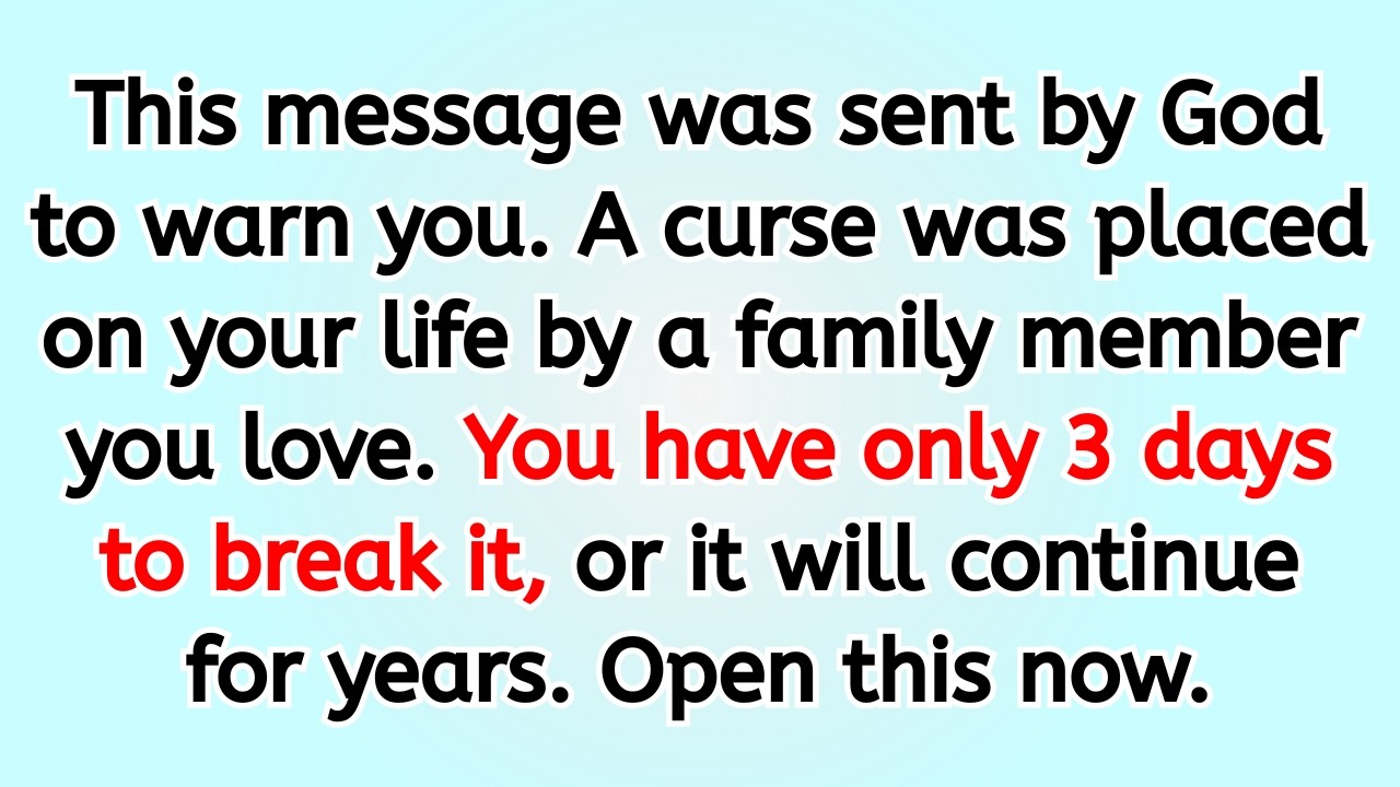 🔴 This message was sent by God to warn you. A curse was placed on your life by a family member you..