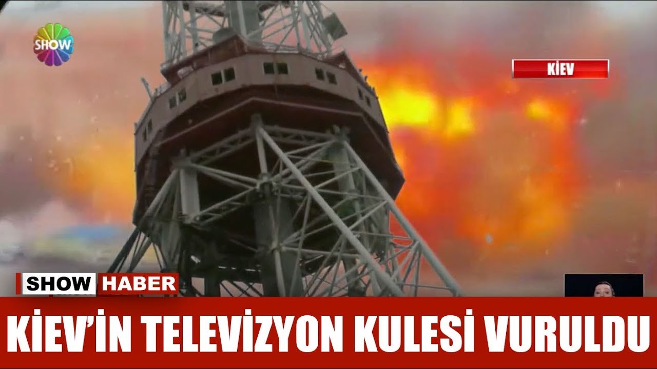 Kiev'in televizyon kulesi vuruldu