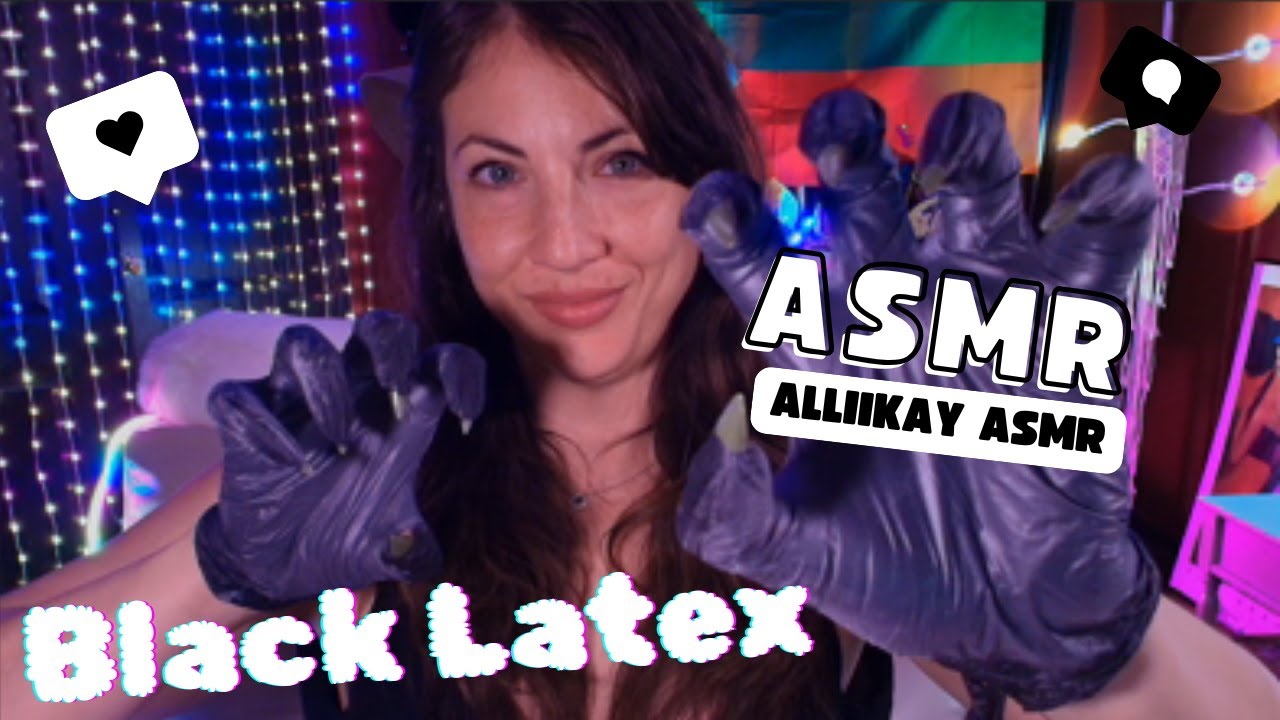 ASMR Black Latex long Nails