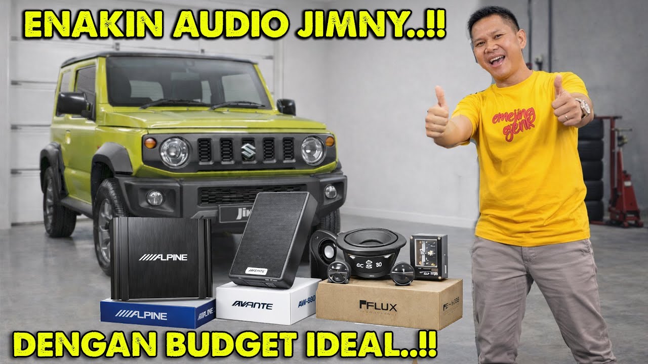SUZUKI JIMNY UPGRADE AUDIO IDEAL FULL BRANDED, DGN PROCESSOR ALPINE SPEAKER FLUC ENAK BGT.!!