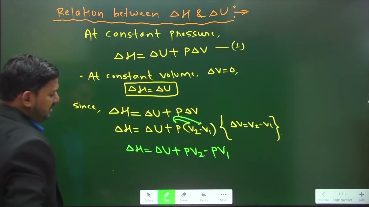 MOST IMPORTANT QUESTION ANSWER |CHEMICAL THERMODYNAMIC | RELATION BETWEEN DELTA H AND DELTA U |