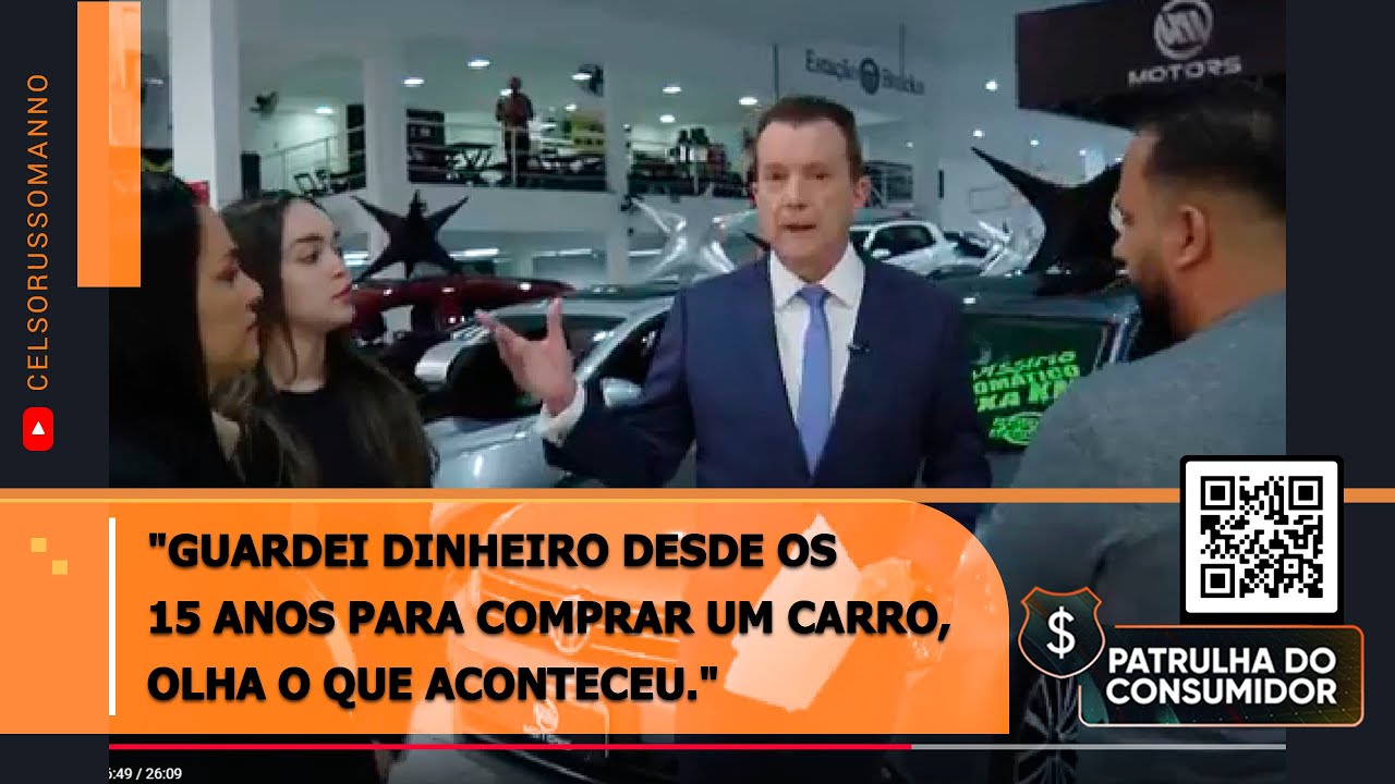 "Guardei dinheiro desde os 15 anos para comprar um carro, olha o que aconteceu."