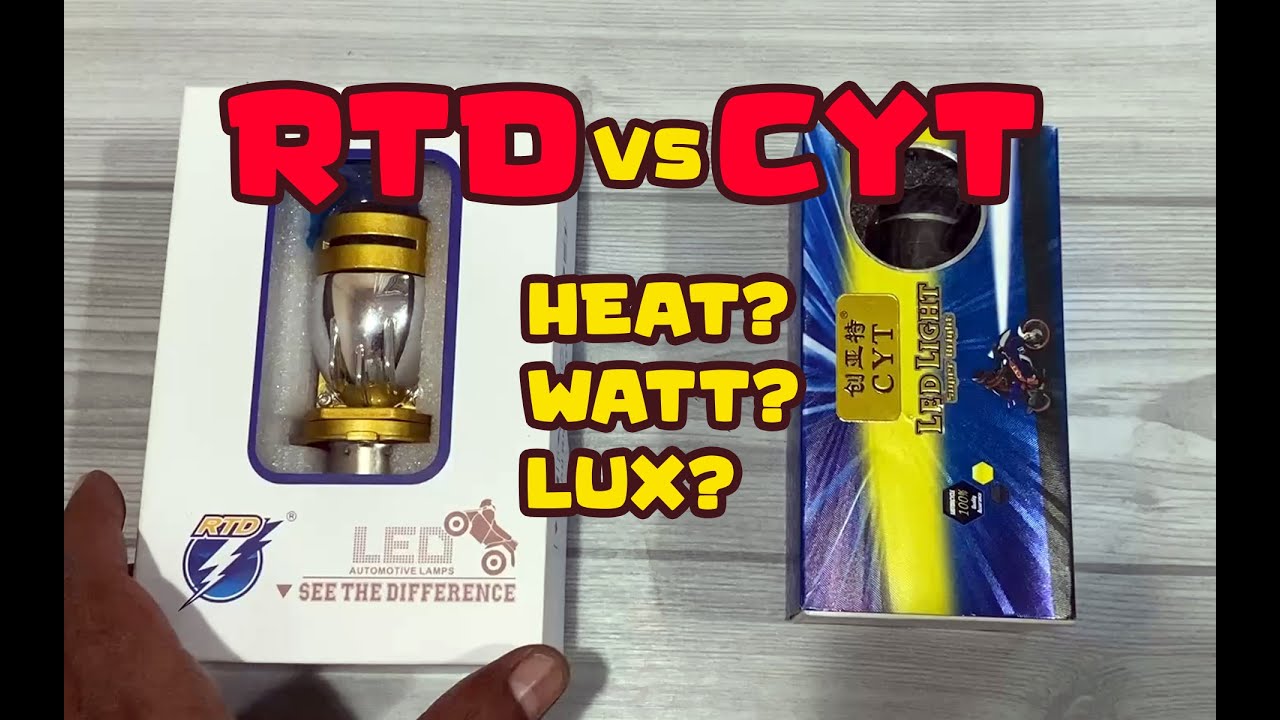 RTD vs CYT H4 Lens Light Comparison | Heat, Watt & Lux Full Test 🔥 Best LED for Bike?