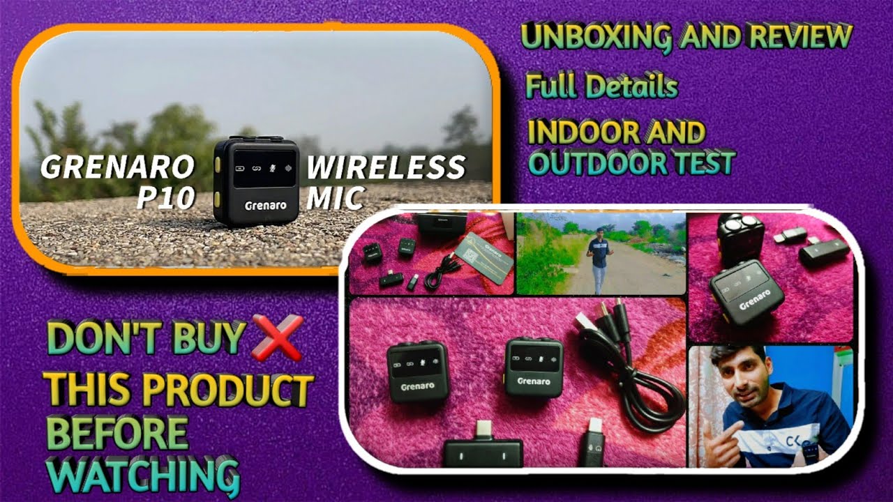 Grenaro p10 Wireless Mic Unboxing And Review | Grenaro p10 Wireless Mic Kaise Use Kare | Grenaro p10