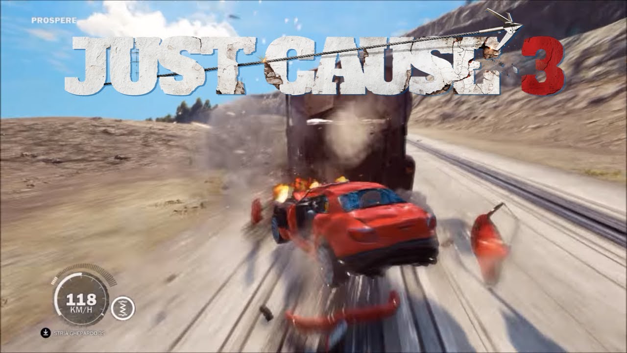 Just Cause 3 Crashing Sports Cars VS Trains