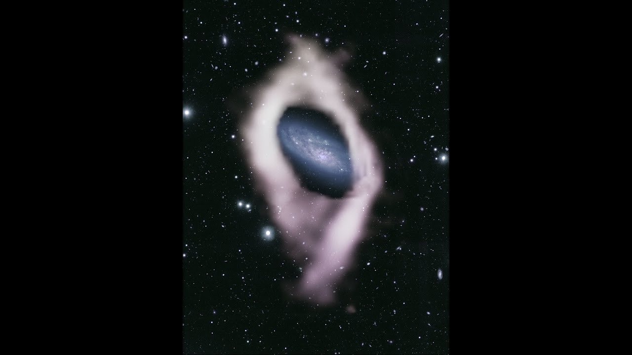 Astronomers reveal cosmic ribbon around rare galaxy