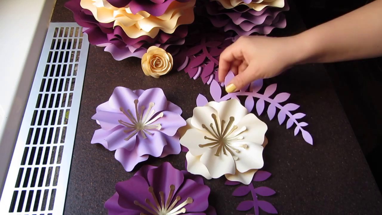 Бумажные цветы , цветы из бумаги для фотозоны , How To Make Paper Flowers , fleurs de papier géantes
