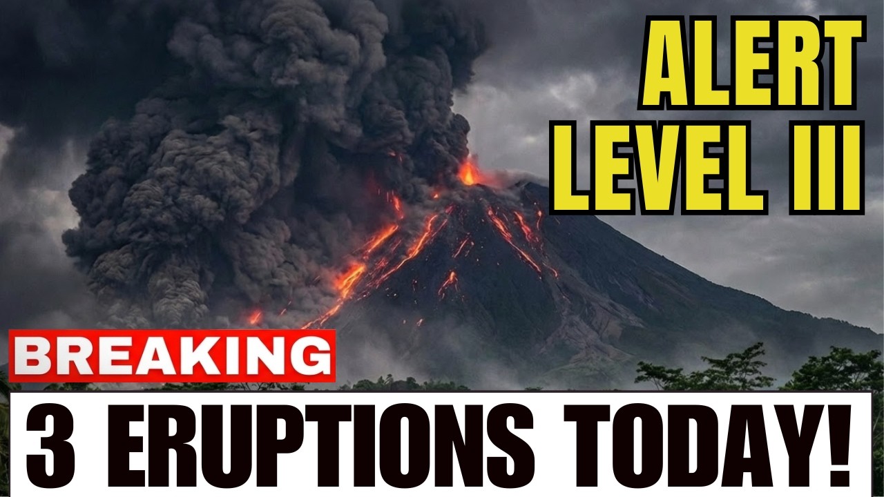 Вулкан Семеру извергался 3 раза за несколько часов — столбы пепла высотой 800 метров поднимаются,...