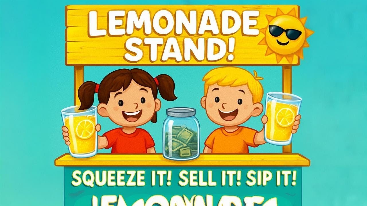 Lemonade Stand! 🍋💰 | Fun Summer Song for Kids | Squeeze It, Sell It, Sip It!  | TinyTunesStudio-y8j