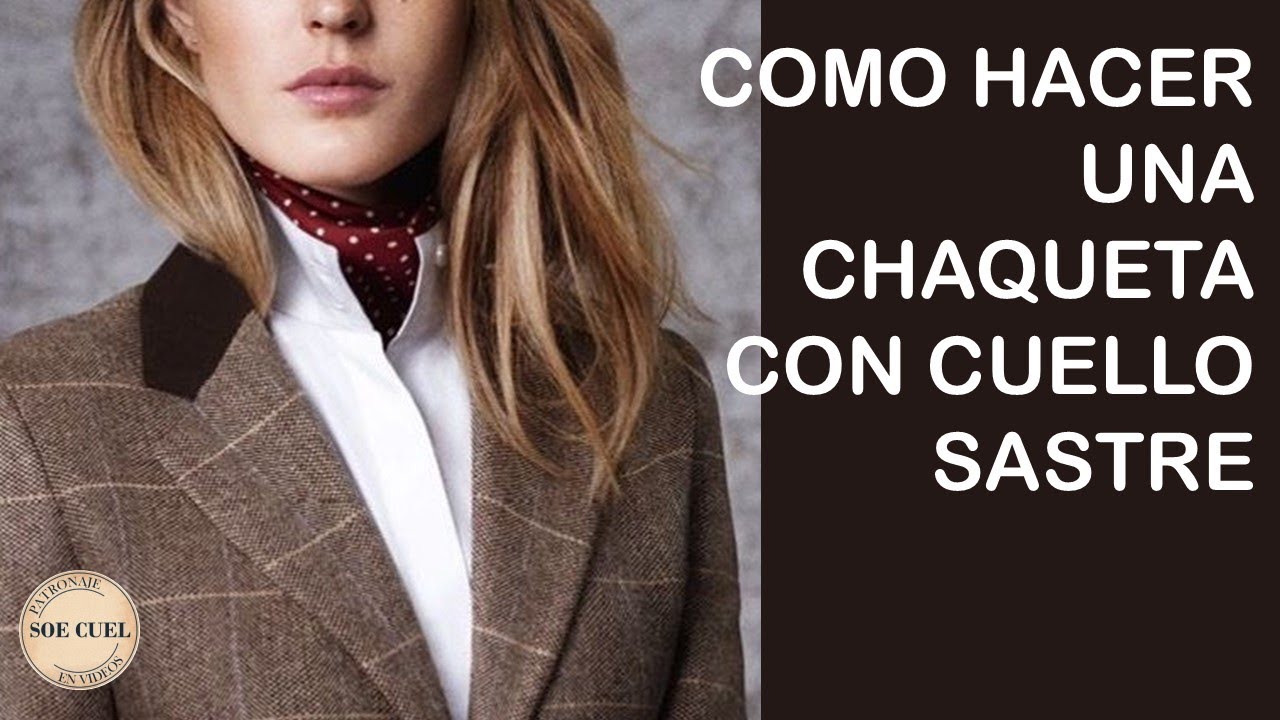 Como Hacer una CHAQUETA CON CUELLO SASTRE - #patronaje #sastrería #costura