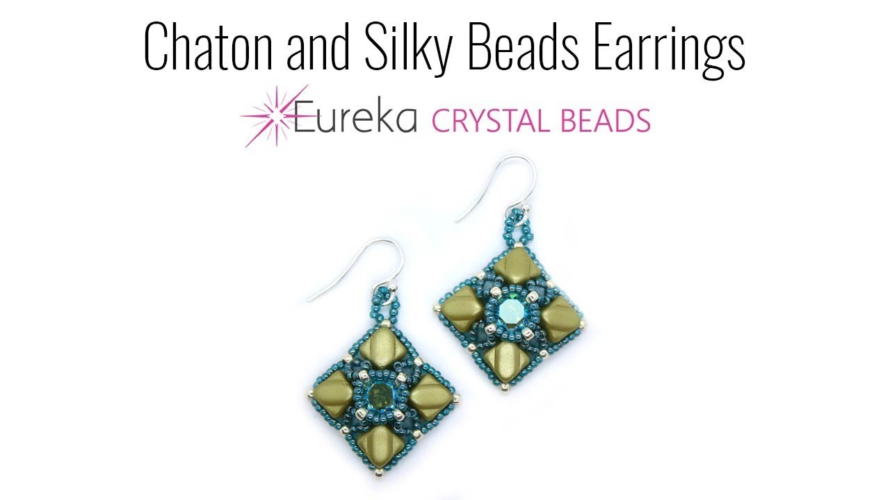 Swarovski Chaton and Silky Beads Earrings