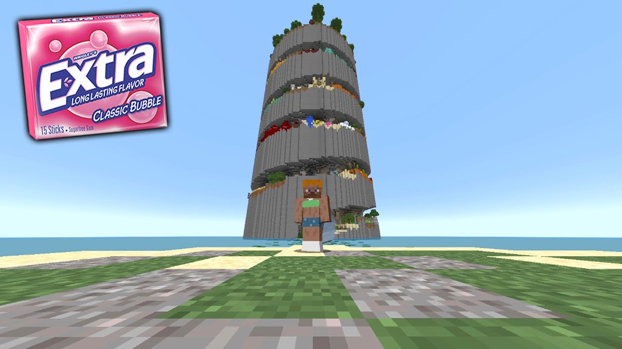 [ASMR] Minecraft Spiral Parkour (Gum Chewing, Whispering and Keyboard Sounds)