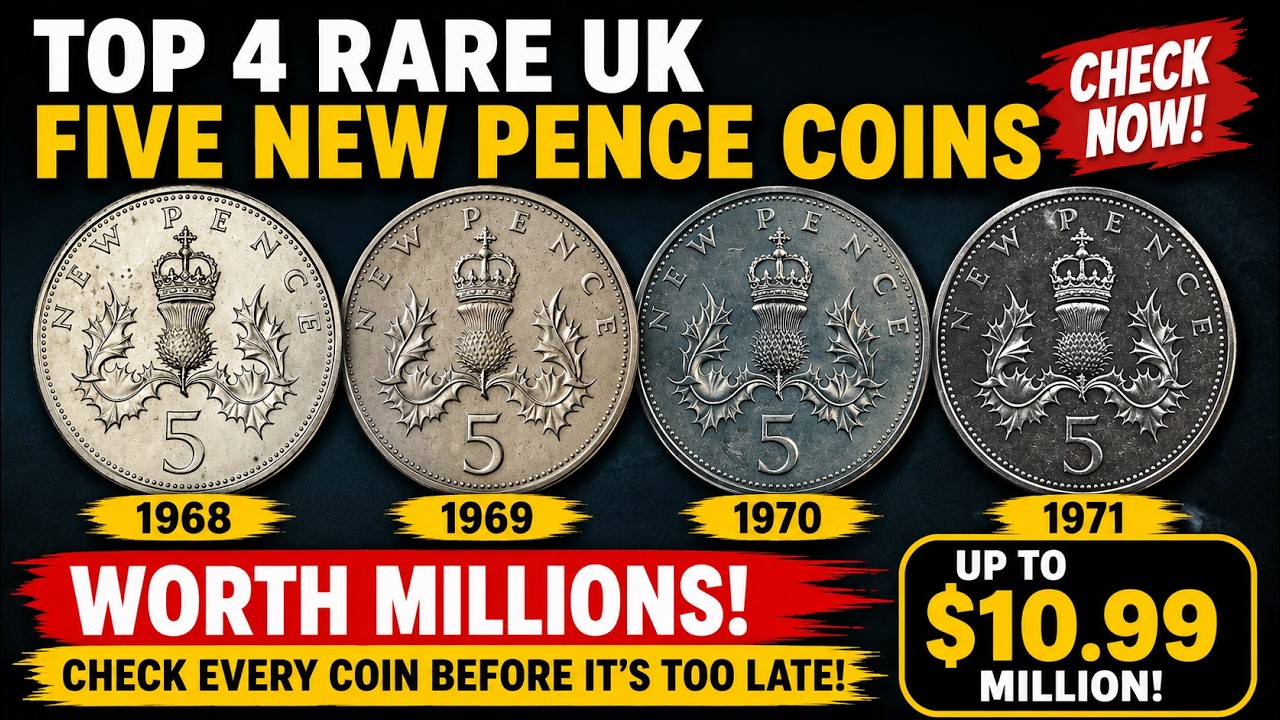 Top 4 Ultra Rare UK Five New Pence Coins Worth Millions | Check Your Coins Today!