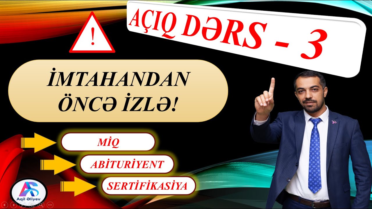 AÇIQ DƏRS - 3. XÜSUSİ MƏQAMLAR. 