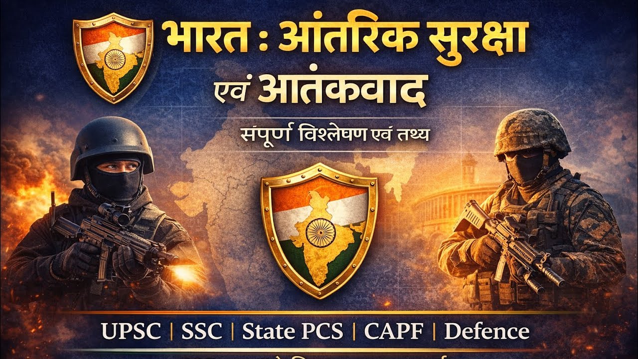 🇮🇳 भारत की आंतरिक सुरक्षा |आतंकवाद, नक्सलवाद, साइबर सुरक्षा |सभी Competitive Exams के लिए महत्वपूर्ण