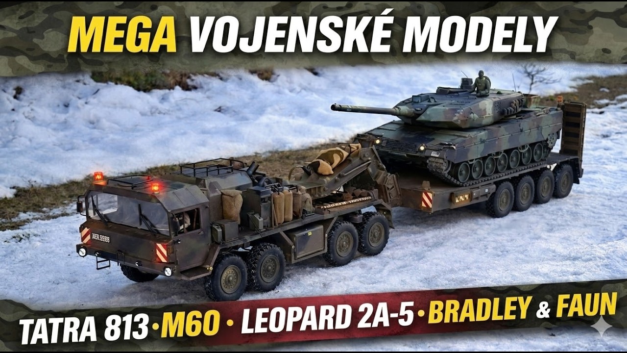 Vojenská technika: Tatra 813, M60, Leopard 2A-5, Bradley a Faun