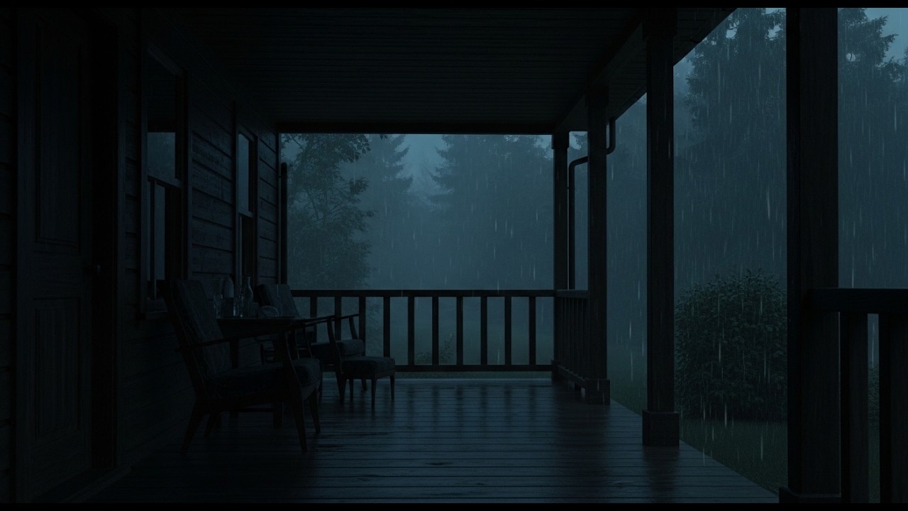 Rain Sounds for Sleep at Night | Relaxing Thunderstorm with Distant Thunder for Insomnia Relief