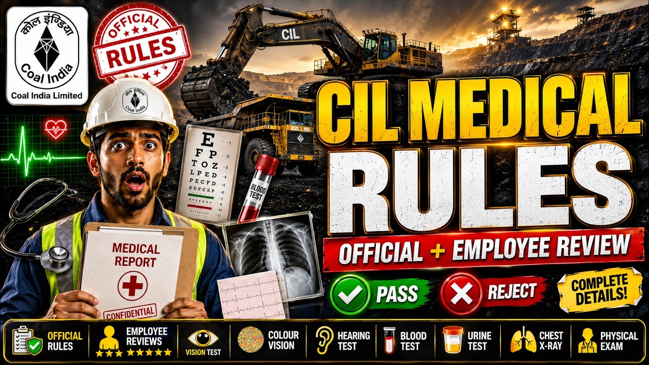 Coal India Medical Examination | Pass ✅ or Reject ❌ | Complete Medical Rules