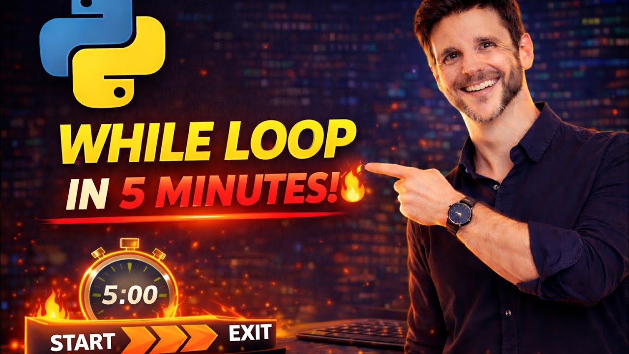 Python tutorial for beginners | Python While Loop in 5 Minutes! 🔥#beginnerprogramming #whileloops 