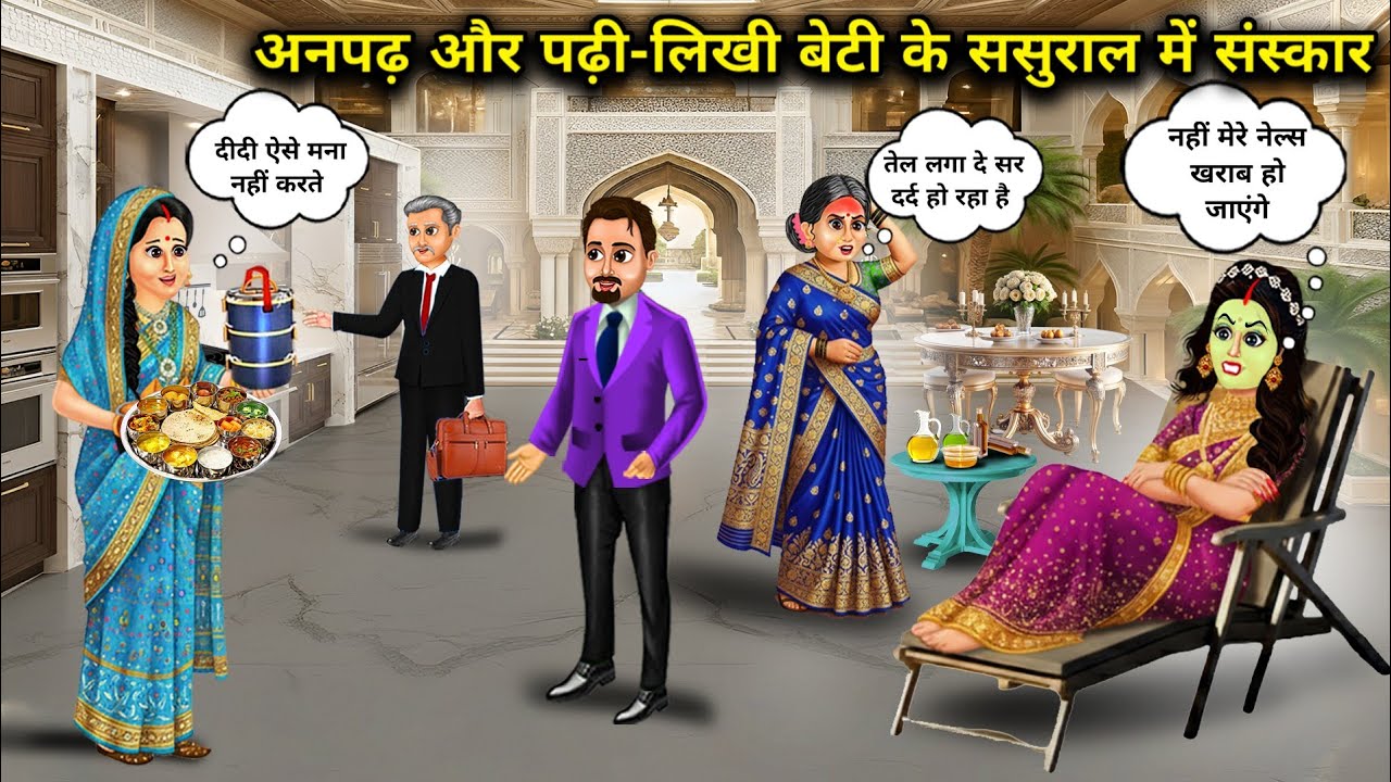 गरीब मां की अनपढ़ और पढ़ी लिखी बेटी के ससुराल में संस्कार || Values of illiterate and educated daugh