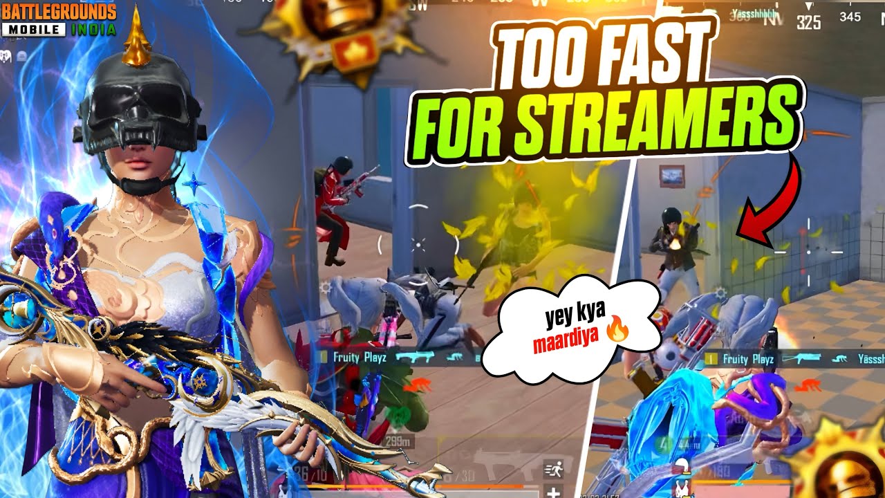 Pro Streamers Got Scared Of My Skills 💀⚡️ [ Fastest 1v4 of 3Secs ] | BGMI