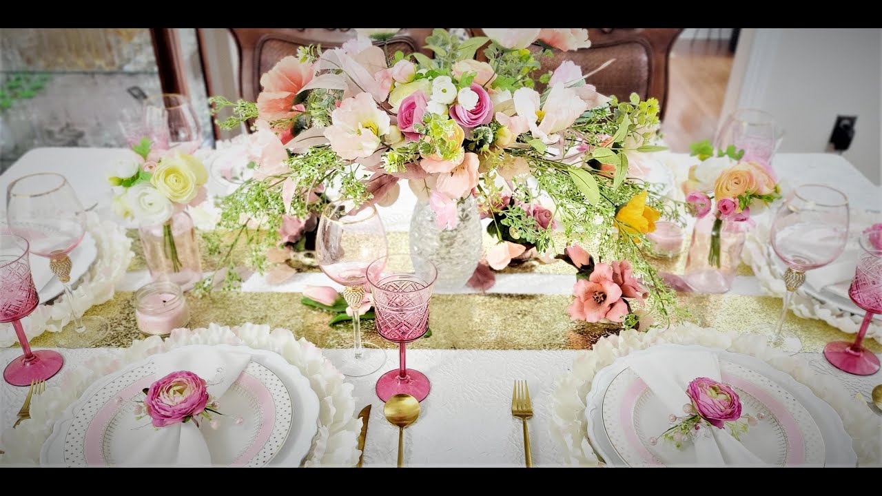 MOTHERS DAY TABLESCAPE IDEAS | DIY  SILK FLOWER PLACEMATS!!!